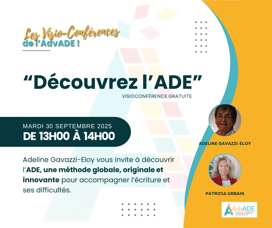 VISIOCONFERENCE le 30 septembre 2025 : Découvrez l'ADE